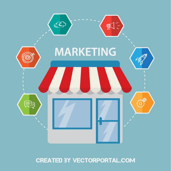 marketing shop vector